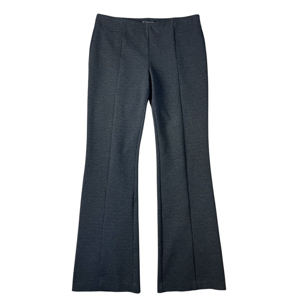 INC International Concepts Pull-on Charcoal Ponte Knit Flare Pants Size 10